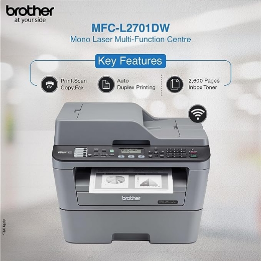 Picture of Brother Multi-Function Monochrome Laser Printer - MFC L2701DW