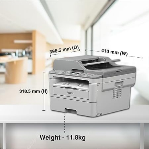 Picture of Brother Multi-Function Monochrome Laser Printer with Auto Duplex Printing & Wi-Fi - DCP-B7535DW 