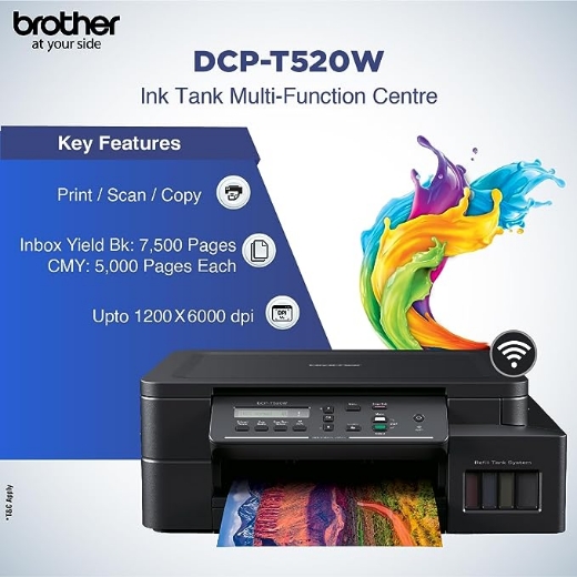 Picture of Brother All-in One Ink Tank Refill System Printer - DCP-T520W